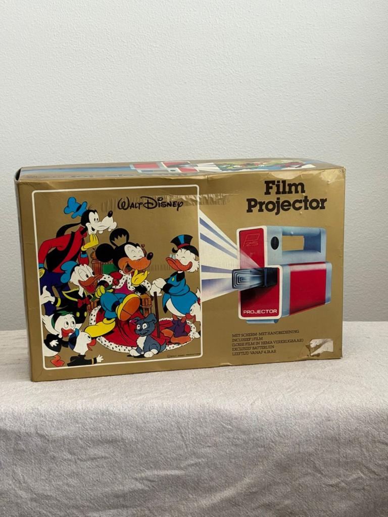 Vintage Disney Film Projector HEMA - Met Scherm, Ophalen of Verzenden, Gebruikt, Met scherm