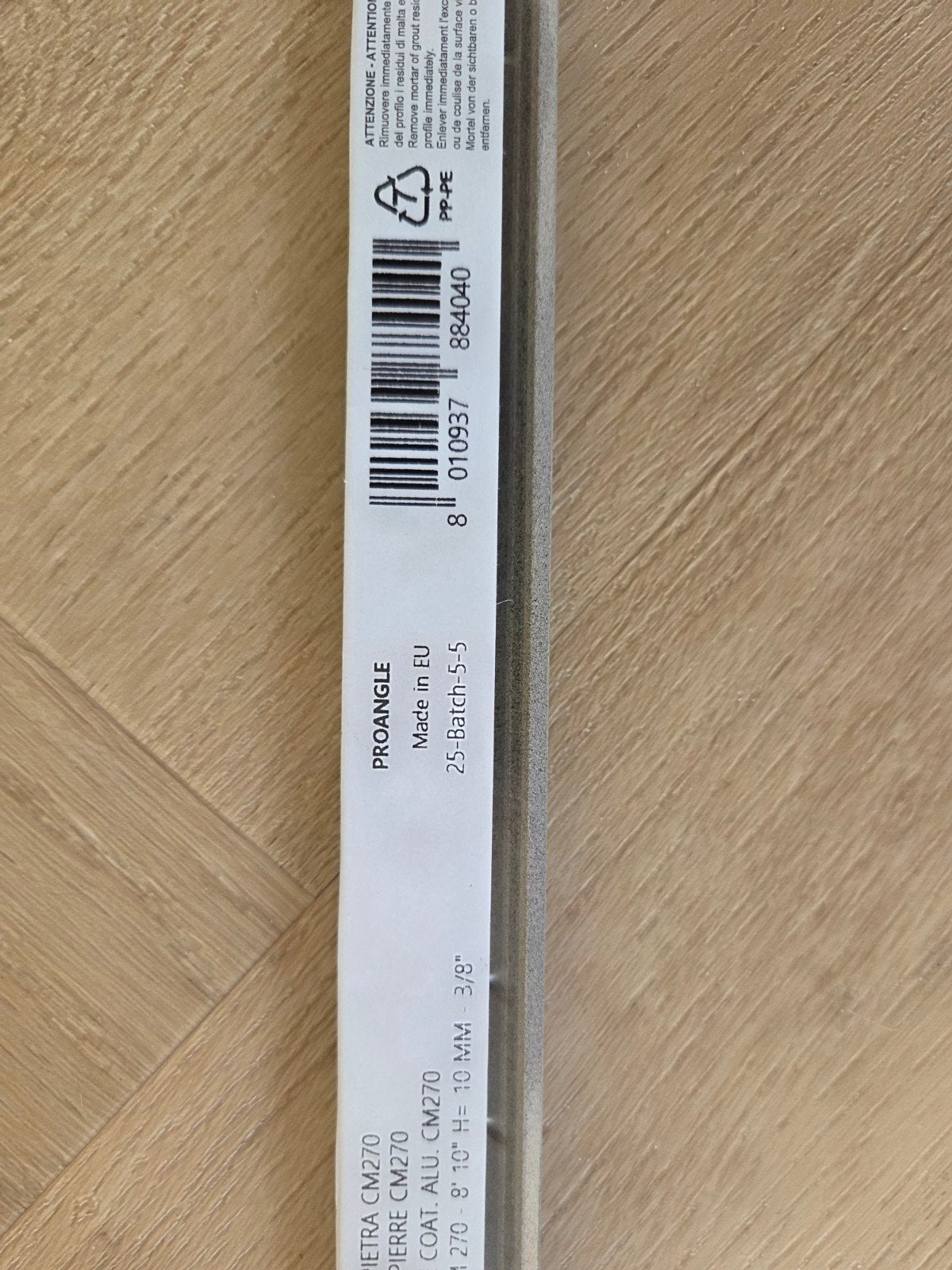 Tegelprofiel 270cm, Ophalen, Nieuw, Minder dan 20 cm, 10 m² of meer