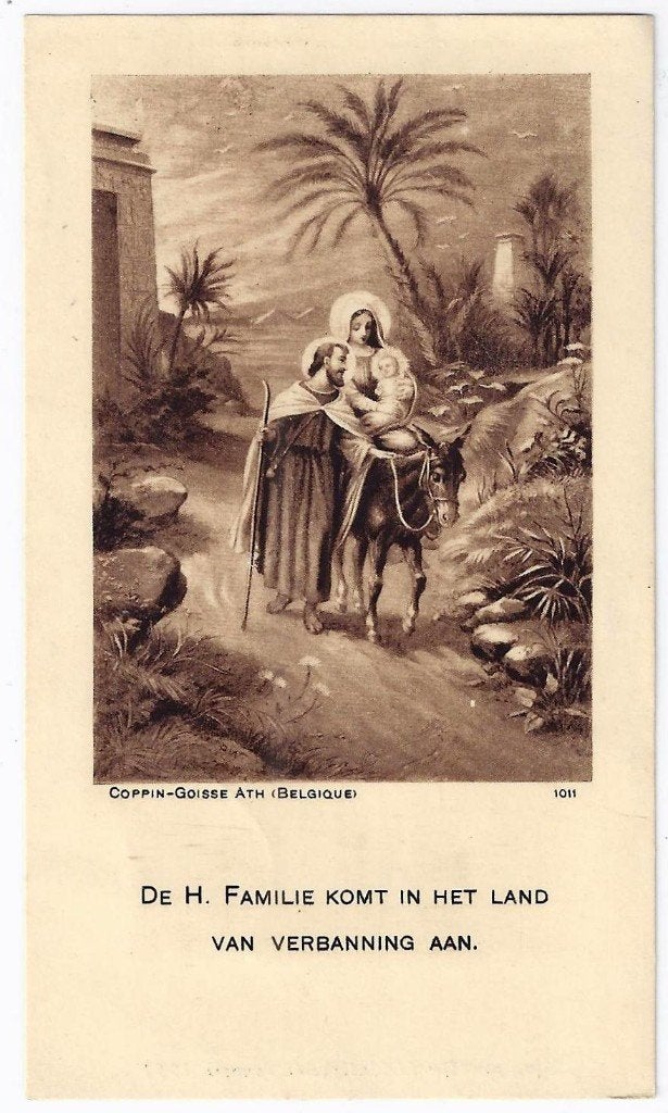 Prentje50 prentje maria jozef en kind, Ophalen of Verzenden, Gebruikt, Kaart of Prent