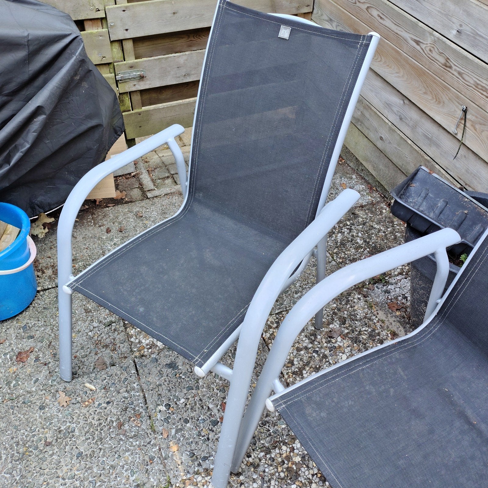 4 Tuinstoelen, Ophalen, Gebruikt, Kunststof