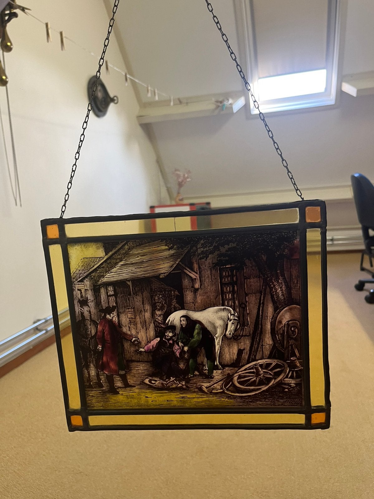 Glas in lood schilderij, Ophalen, Overige thema's