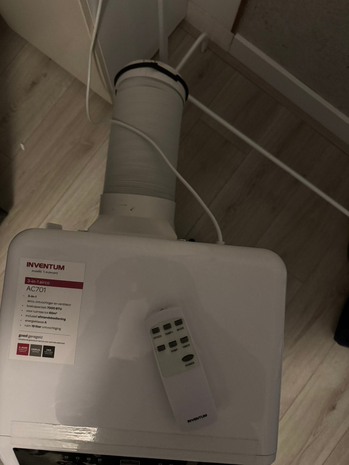 Inventum AC701 mobiele airco, Ophalen, Zo goed als nieuw, Afzuiger