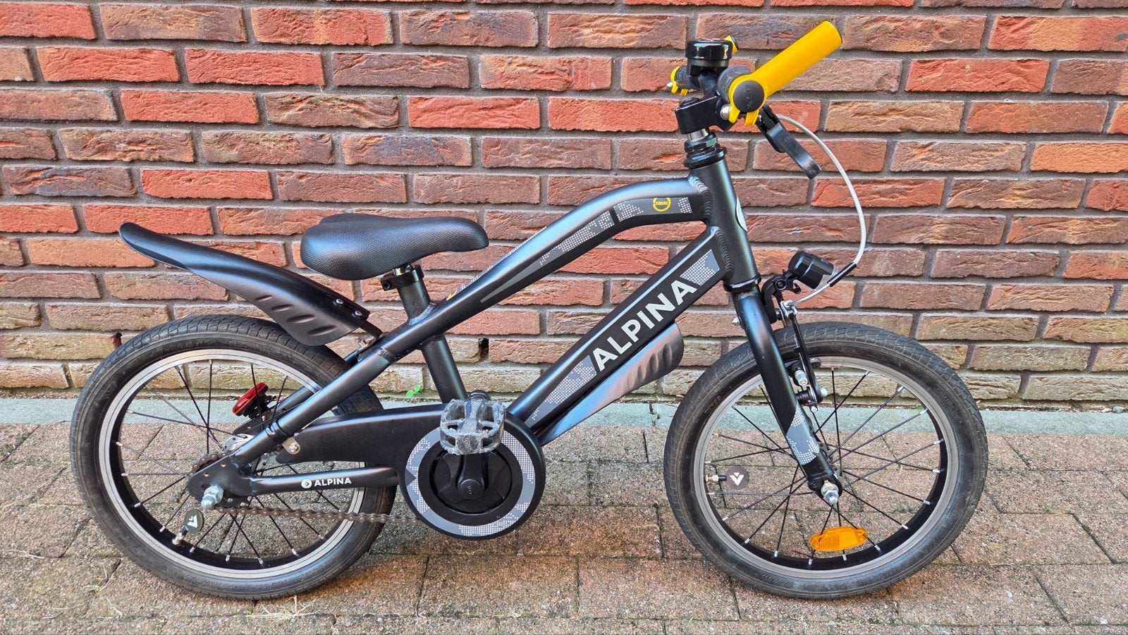 Zeer nette 16 inch Alpina Trial jongensfiets, Fietsen en Brommers, Fietsen | Kinderfietsjes, Ophalen, Terugtraprem, 16 tot 20 inch