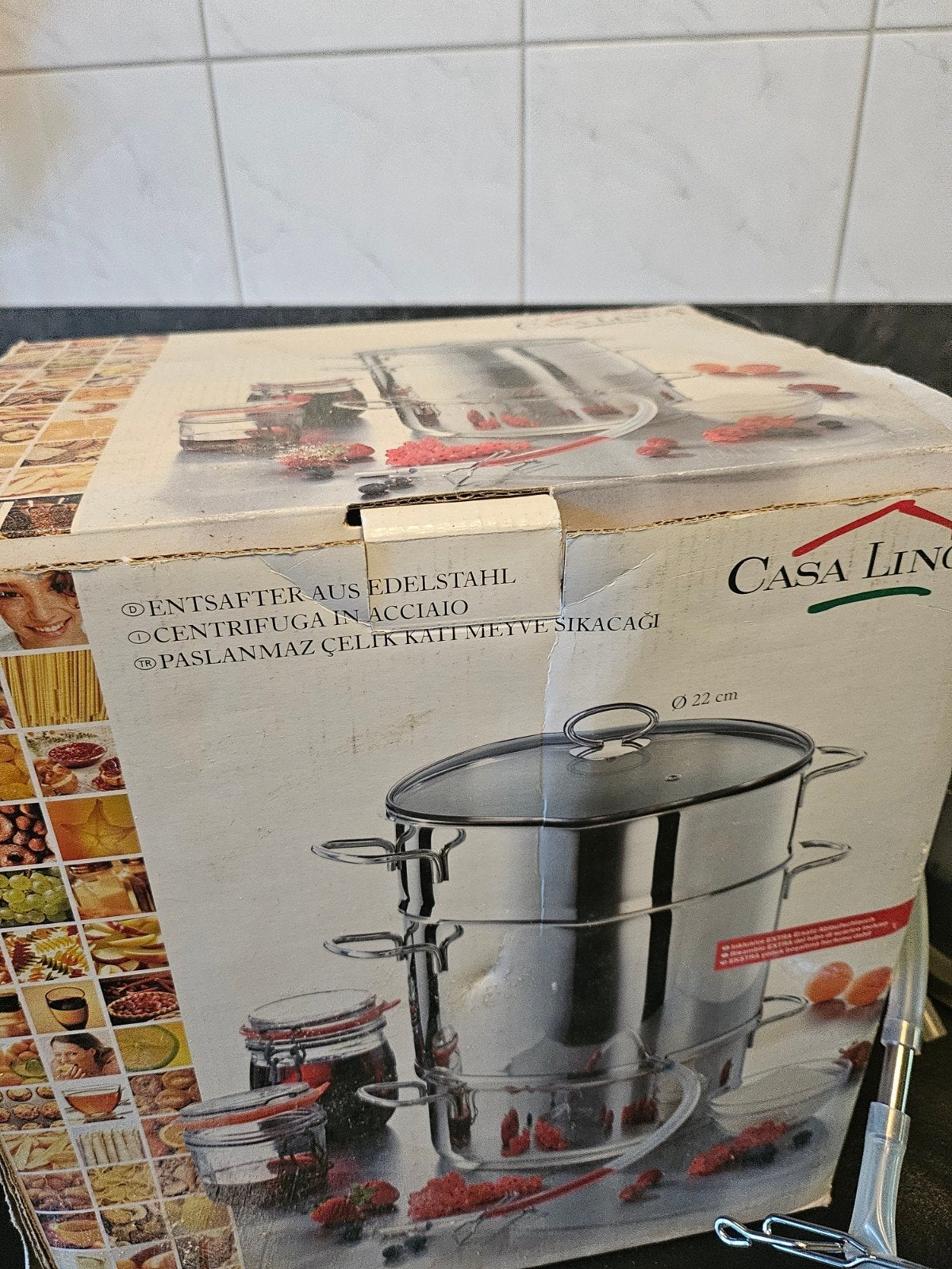 Sapmachine, Casa Linga Roestvrijstalen Ontsapper - 22 cm, Ophalen of Verzenden, Zo goed als nieuw, Overige merken, Rvs of Chroom