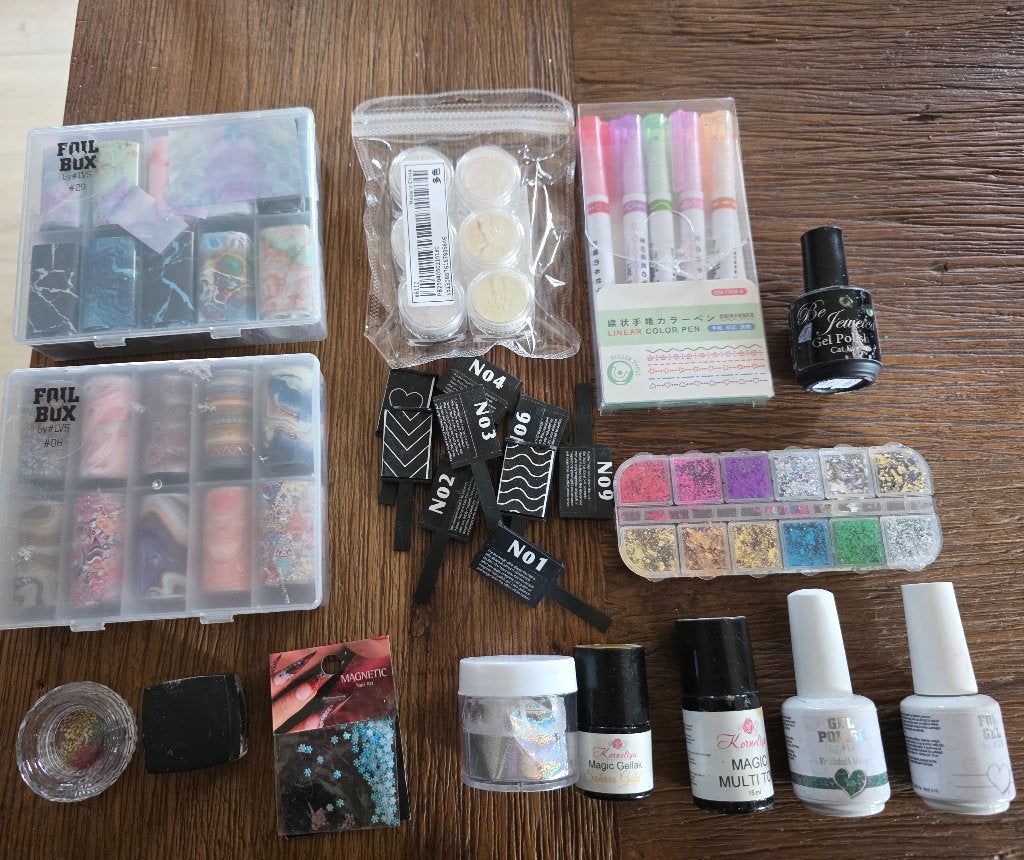 Nail art pakket, Overige kleuren, Ophalen of Verzenden, Zo goed als nieuw, Handen en Nagels