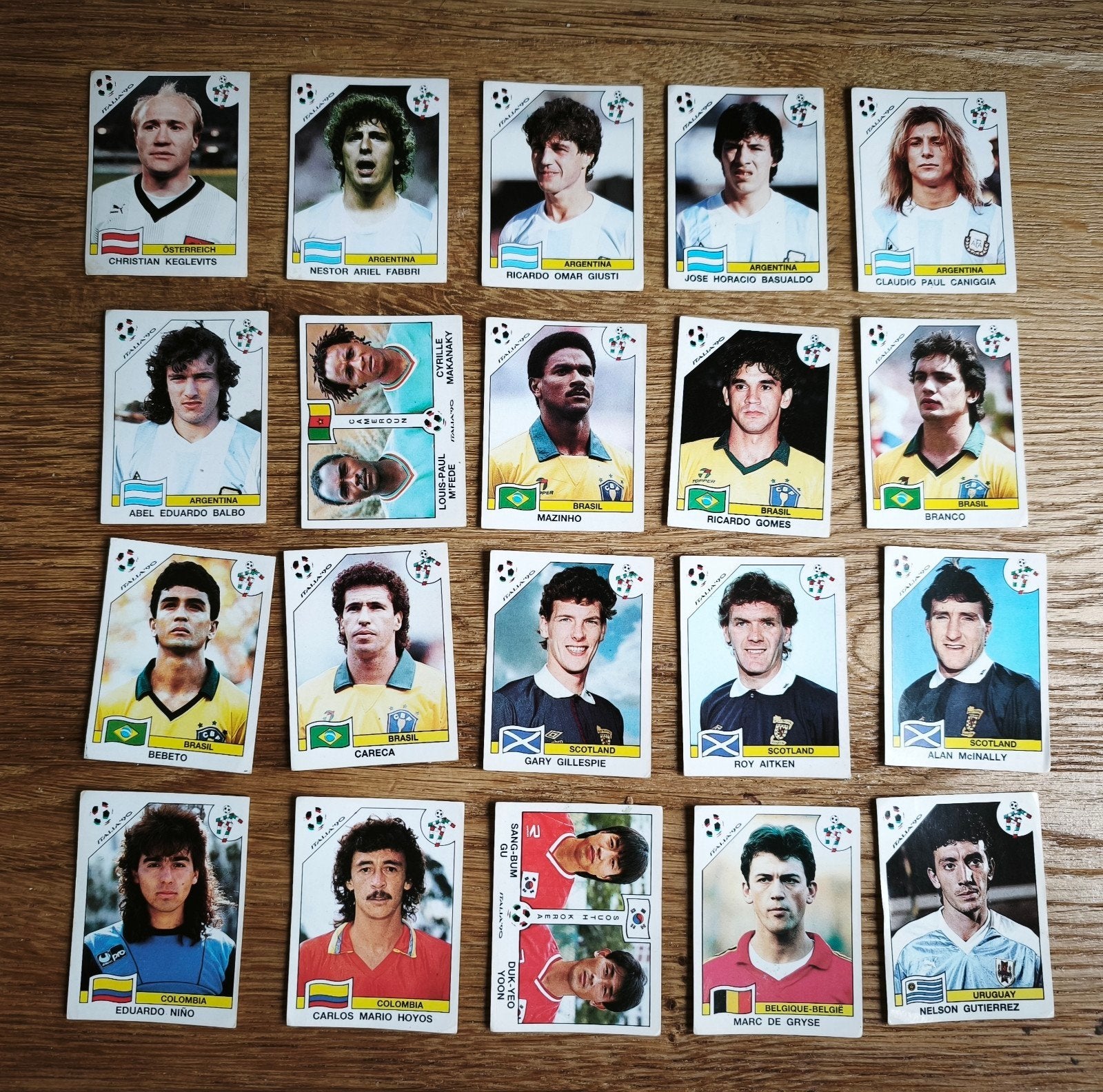 20 Panini Italia '90 WK Voetbal Stickers en Plaatjes, Verzamelen, Ophalen of Verzenden