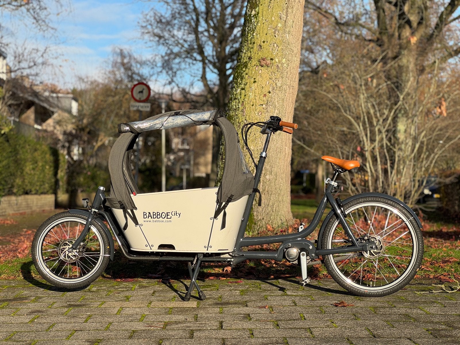 Bakfiets Babboe E-City Mountain - 2 jaar oud, Elektrisch, Zo goed als nieuw, 2 kinderen, Schijfrem