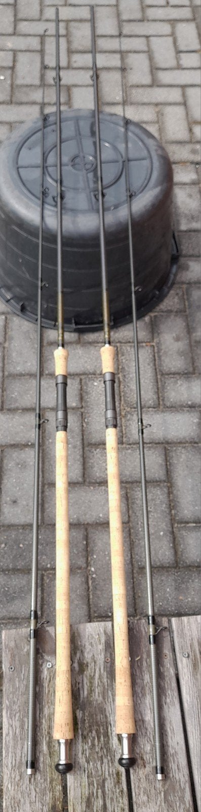2x  Ton Temming magnificent rod company km spirox 2.5lb 12f, Watersport en Boten, Hengelsport | Karpervissen, Ophalen of Verzenden