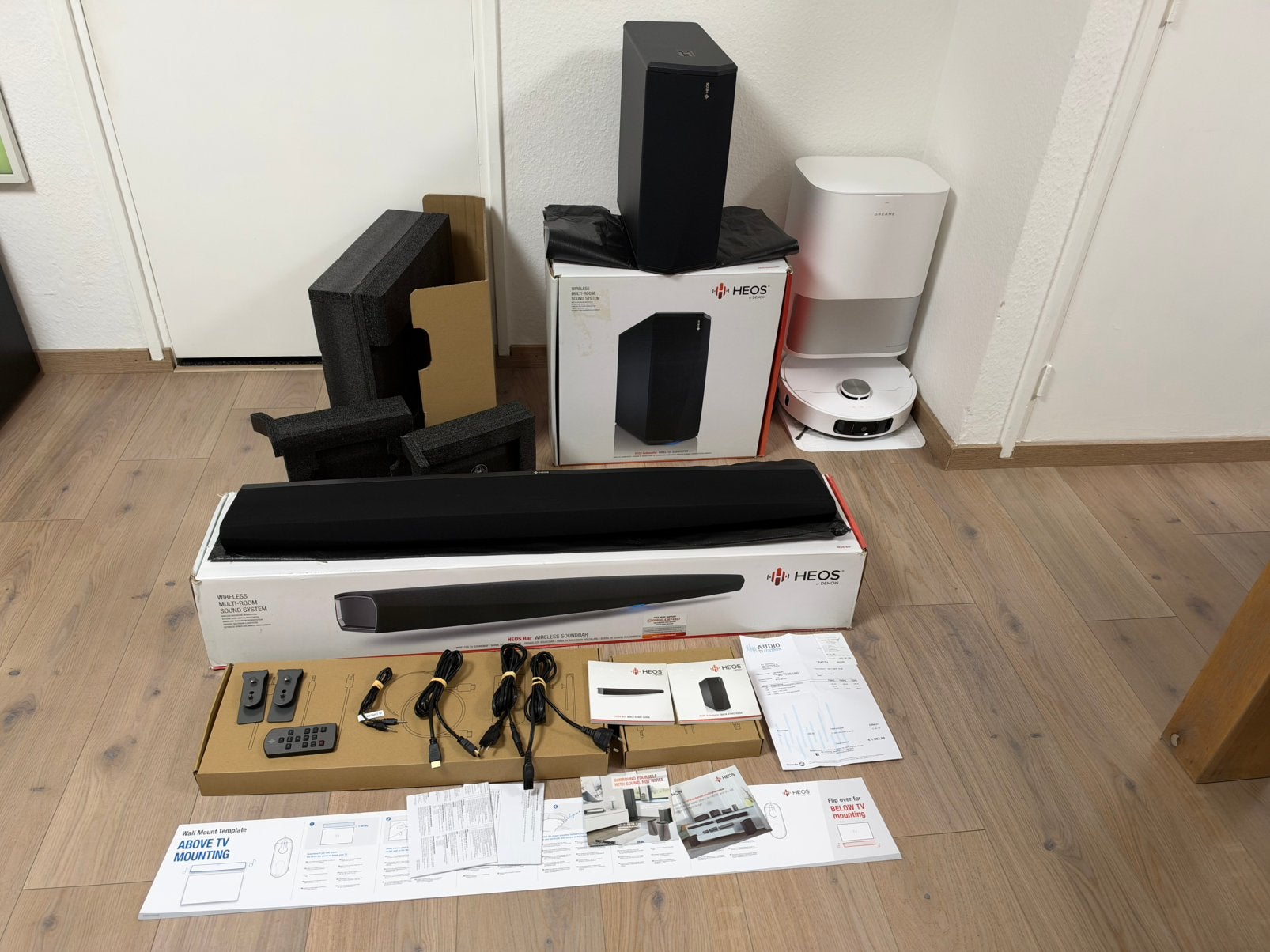 denon heos bar soundbar  + heos draadloze subwoofer, Ophalen of Verzenden, Zo goed als nieuw