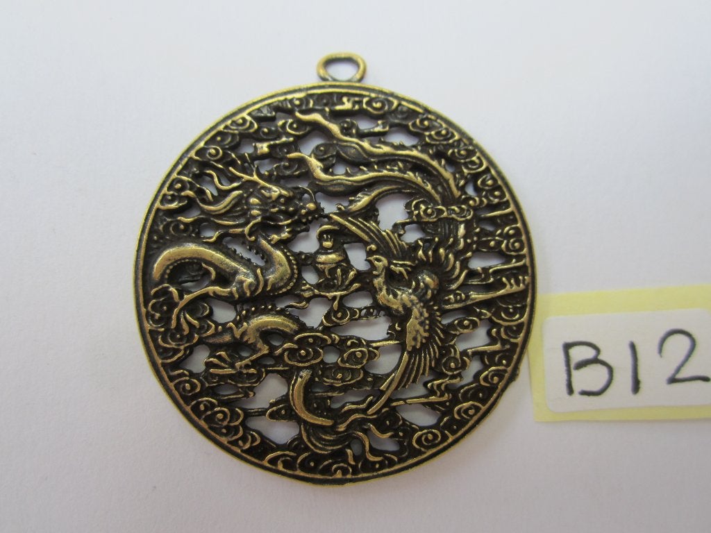 Oude chinees /chinese bronze hanger B12, Ophalen of Verzenden, Gebruikt, Overige materialen
