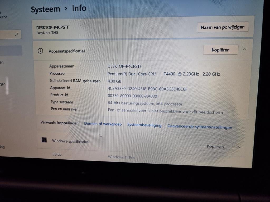 Packard Bell laptop met Windows 11, Ophalen of Verzenden, 15 inch, 2 tot 3 Ghz, HDD
