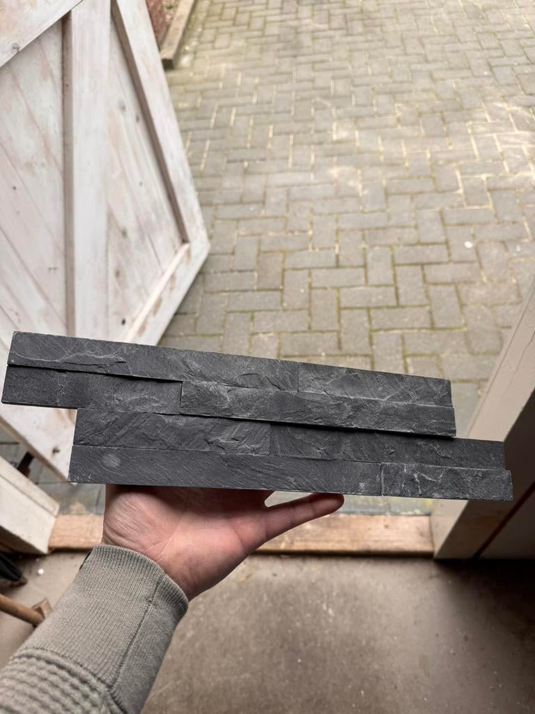 Steenstrips antraciet natuursteen, Ophalen of Verzenden, Zo goed als nieuw, Natuursteen, Minder dan 100 cm