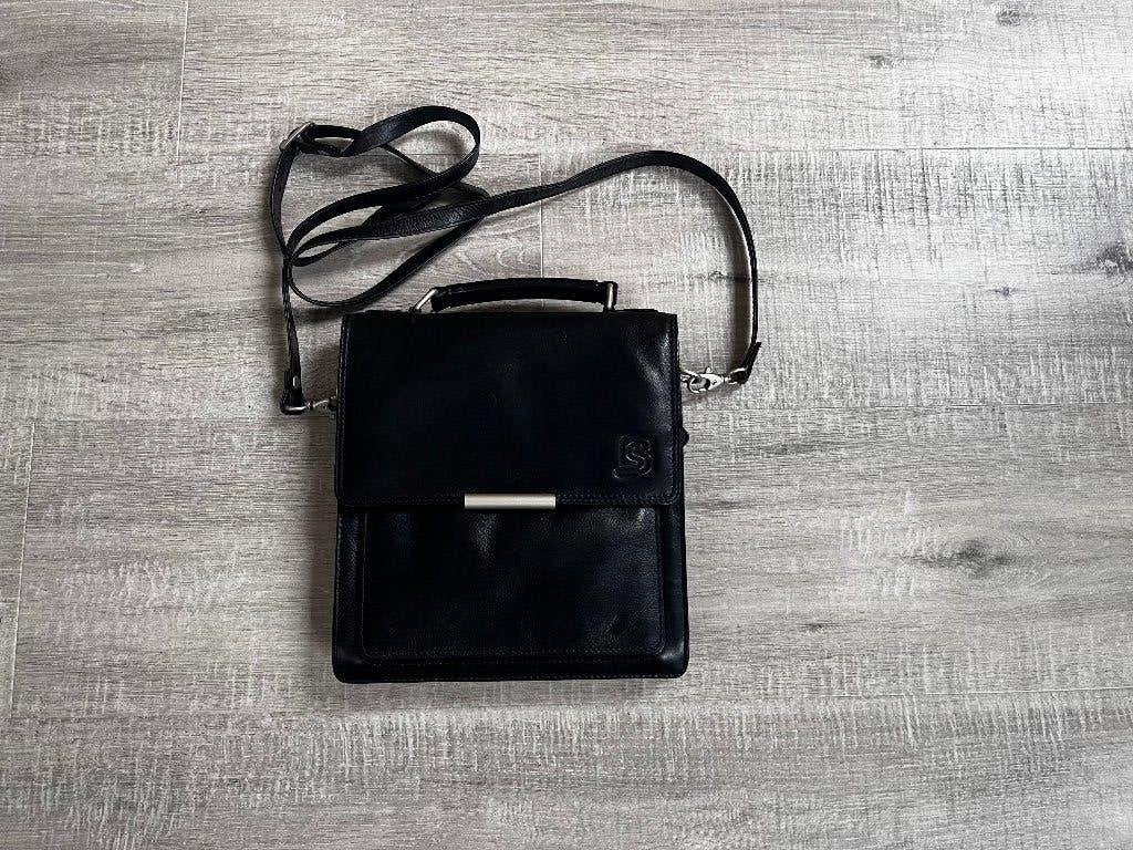 Handtas dames tas SB zwart 22x24 damestas, Ophalen of Verzenden, Gebruikt, Zwart, Handtas