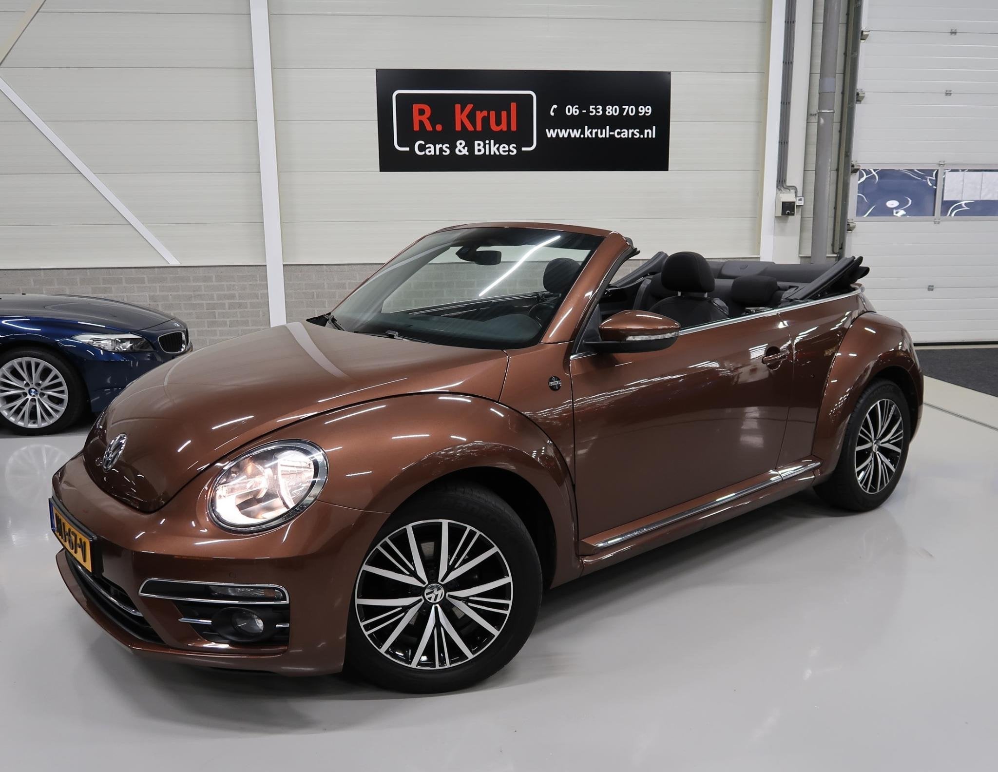 Volkswagen Beetle Cabriolet 1.2 TSI Sound 2018 Airco-ecc Nav, Voorwielaandrijving, Stof, Gebruikt, 4 stoelen
