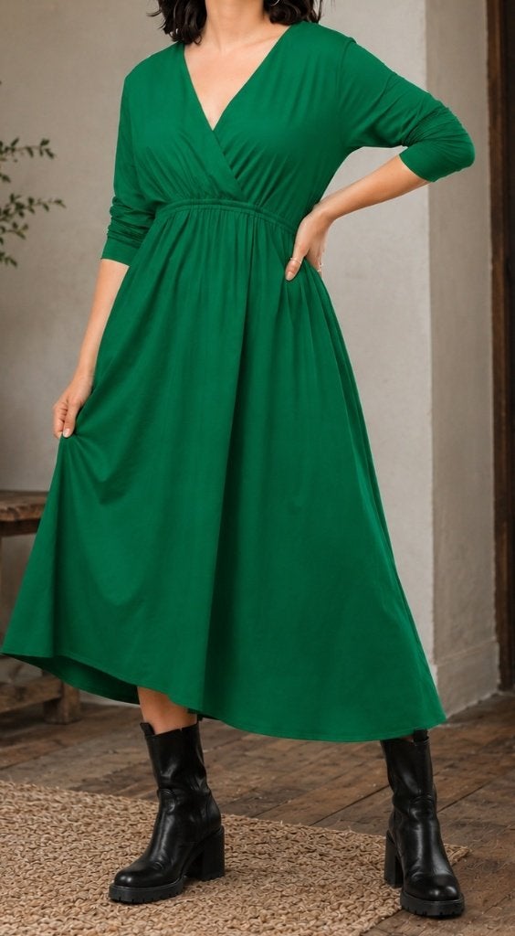Ulla popken jurk groen groene lange 50 52, Verzenden, Jurk, Nieuw, Ulla Popken