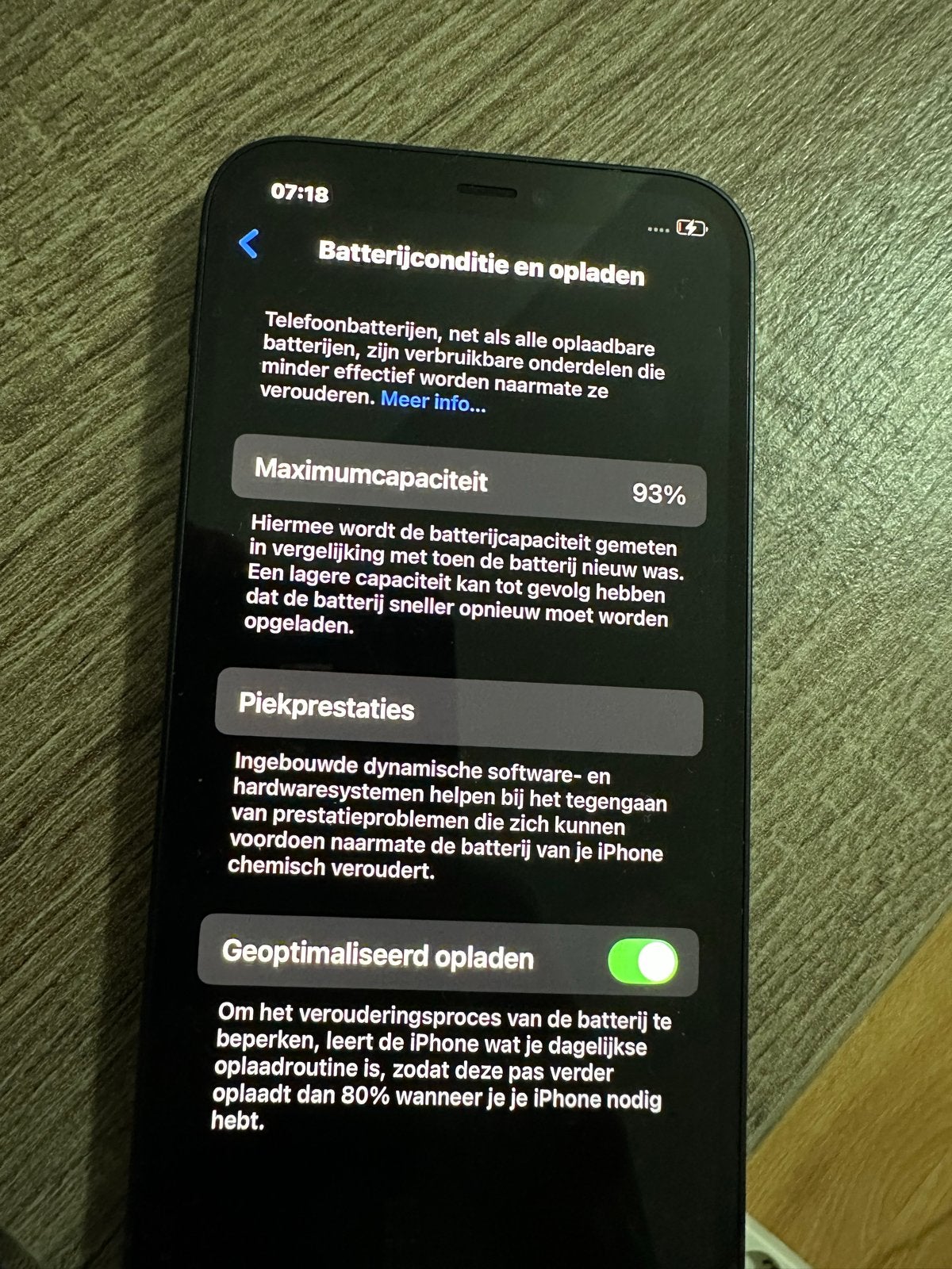 iPhone 12 128GB Zwart - Batterij 93%, Telecommunicatie, Mobiele telefoons | Apple iPhone, 128 GB, Blauw, Ophalen of Verzenden