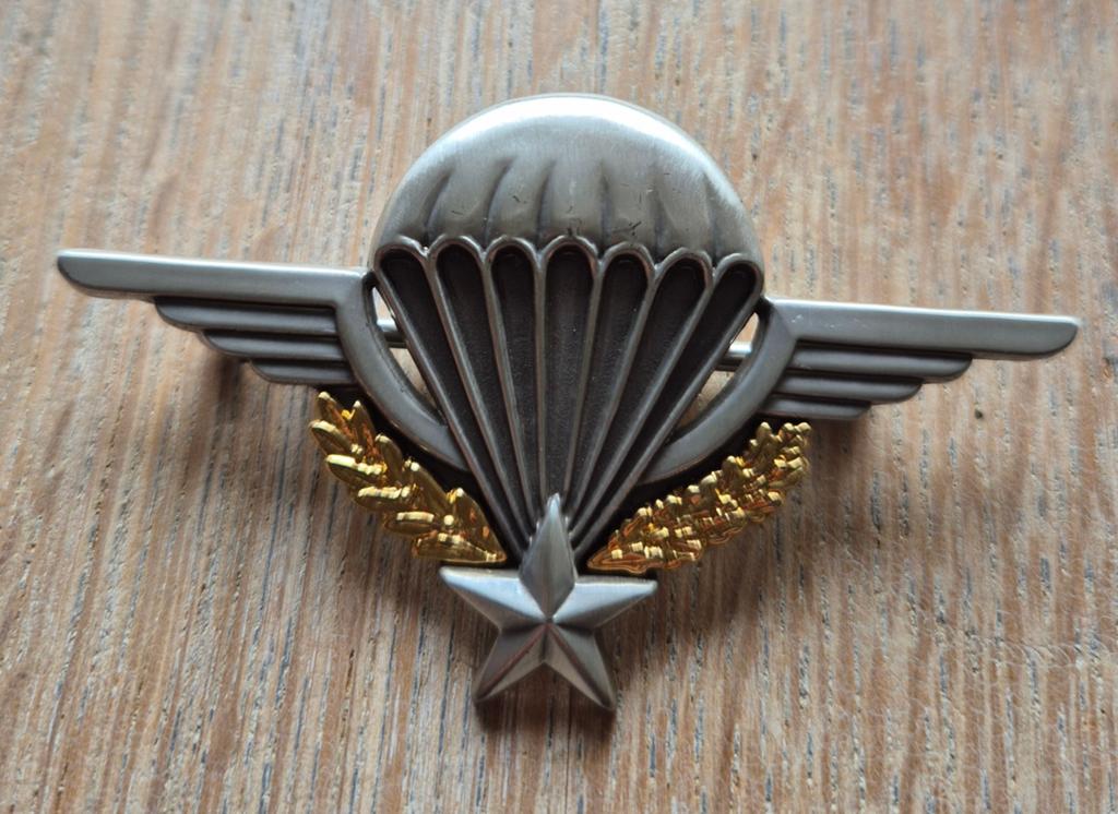 Parachutistenbadge met ster en lauwerkrans, Ophalen of Verzenden, Overige soorten, Overige gebieden, Embleem of Badge