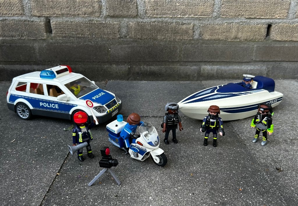 Playmobil politieset, Kinderen en Baby's, Ophalen, Complete set, Voertuig, Zo goed als nieuw