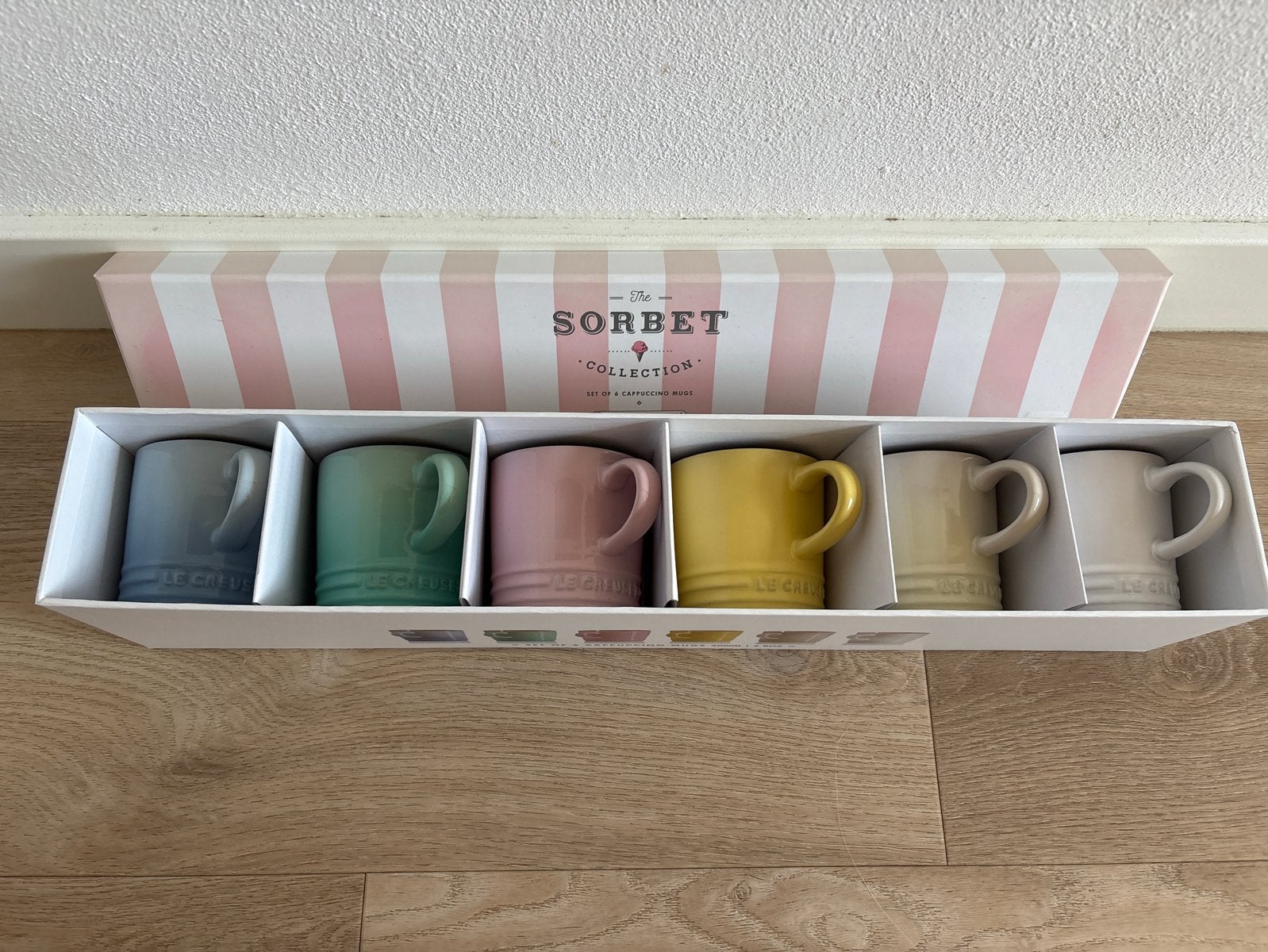 Le Creuset Sorbet Collection Kopjes Set van 6, Ophalen, Overige merken, Nieuw, Mok