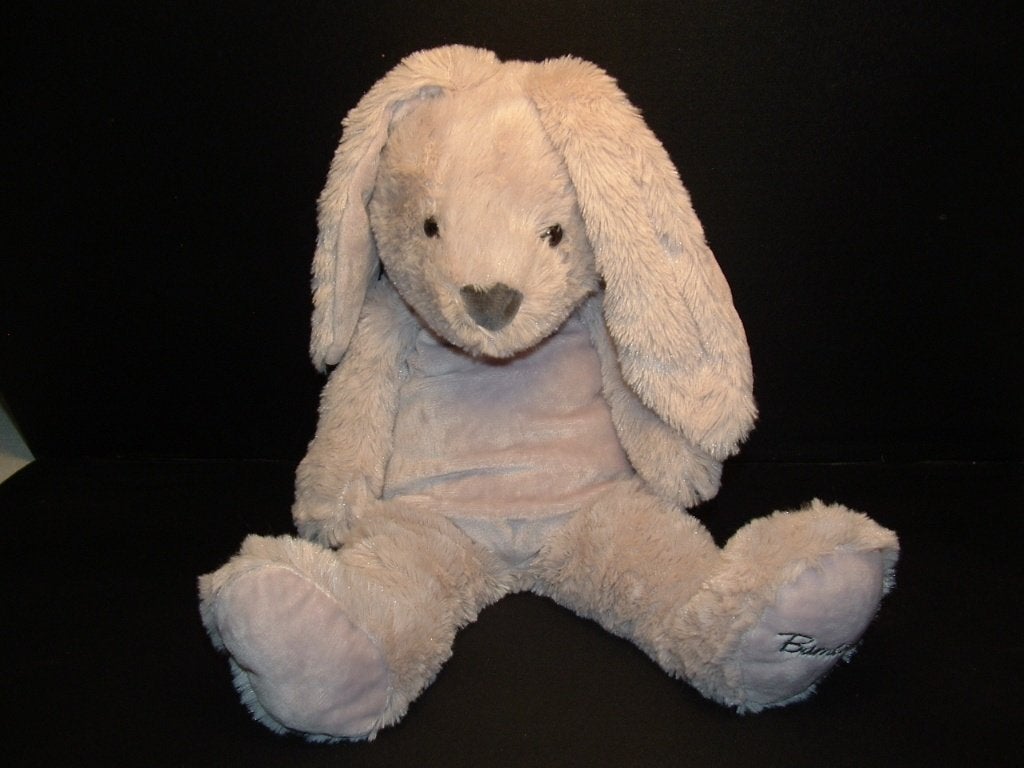 BAMBINO KONIJN PLUCHE LANGHARIG GRIJS MET VELOURS, Verzenden, Nieuw, Overige typen