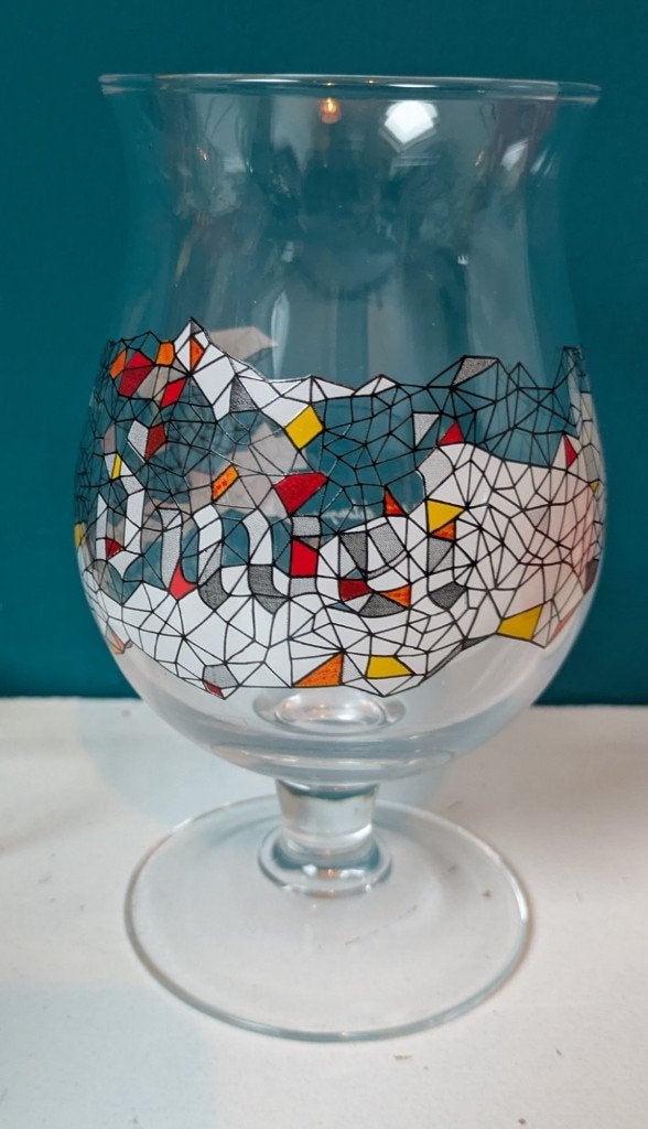 Duvel bierglas Philippe Debongnie, Verzamelen, Ophalen of Verzenden, Zo goed als nieuw, Bierglas