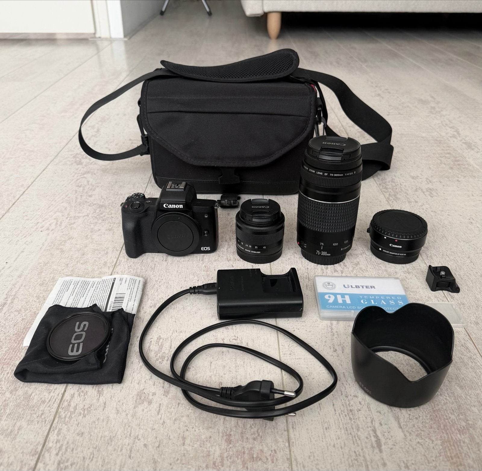 Canon EOS M50 Mark Systeemcamera met 2 lenzen, Ophalen, Canon, Beeldstabilisatie, Zo goed als nieuw