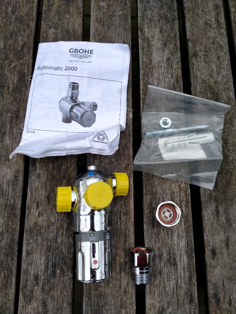 3 Douche drukknoppen + koppen + 1 thermostaat horeca/camping, Doe-het-zelf en Verbouw, Sanitair, Ophalen of Verzenden, Nieuw, Douche