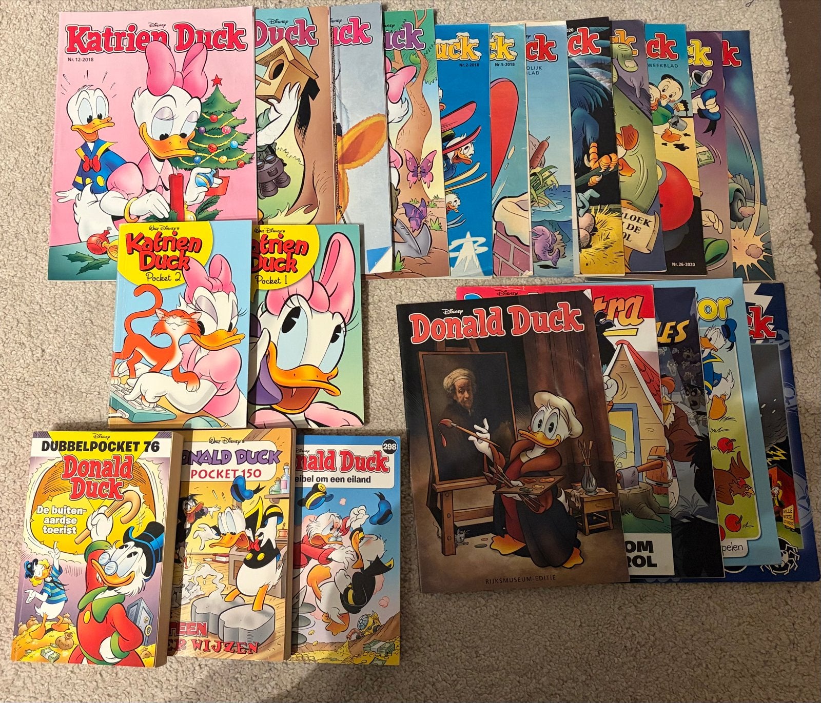 Grote collectie Donald Duck & Katrien Duck uitgaven, Meerdere stripboeken, Ophalen of Verzenden, Gelezen