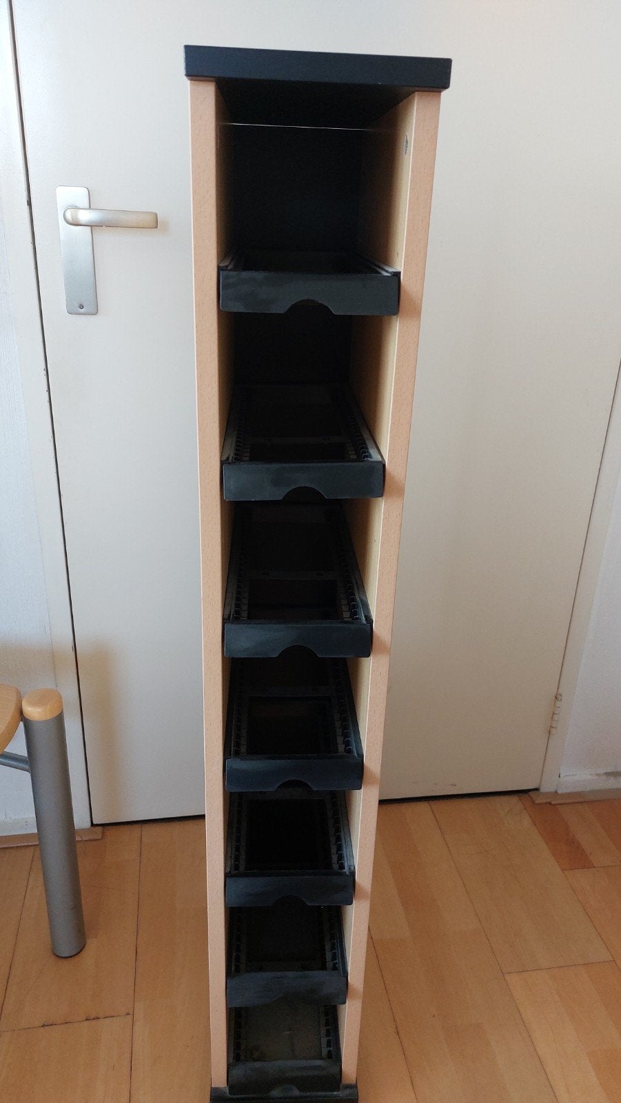 Beuken CD-kast met 7 lades, ruimte voor 154 CD's, Ophalen, Hout, Cd's