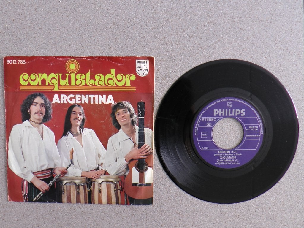 Conquistador - Argentina VINYL SINGLE, Cd's en Dvd's, Vinyl Singles, Gebruikt, 7 inch, Pop, Fotohoes