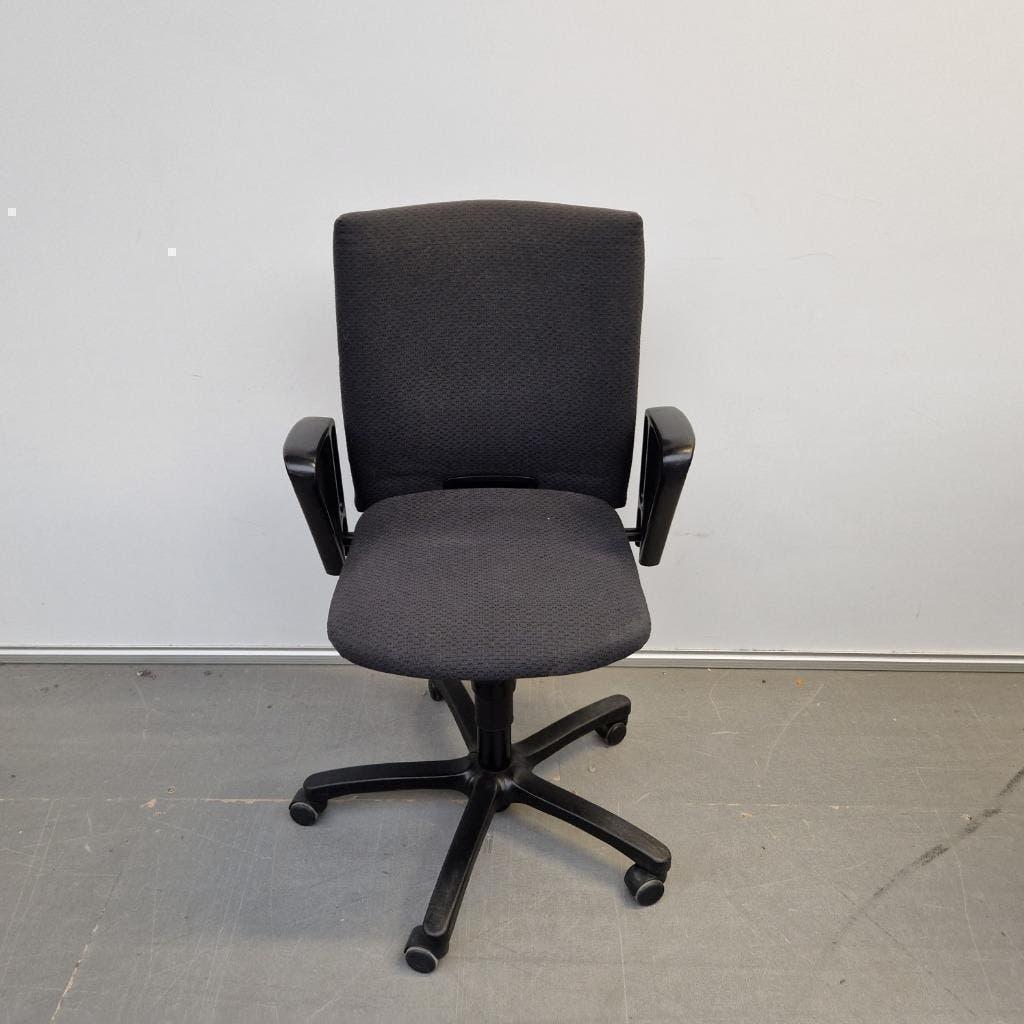 Comforto type 100 bureaustoel burostoel met grijze stof, Ophalen, Gebruikt, Zwart