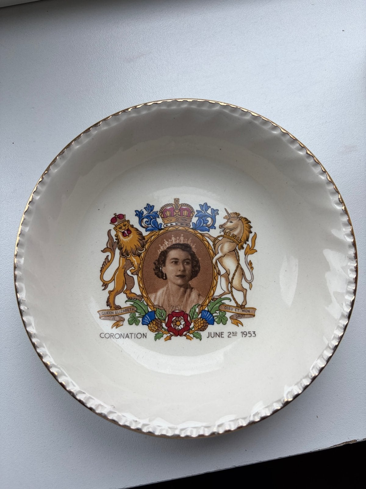 Vintage Kroningsservies Koningin Elizabeth II (1953), Ophalen
