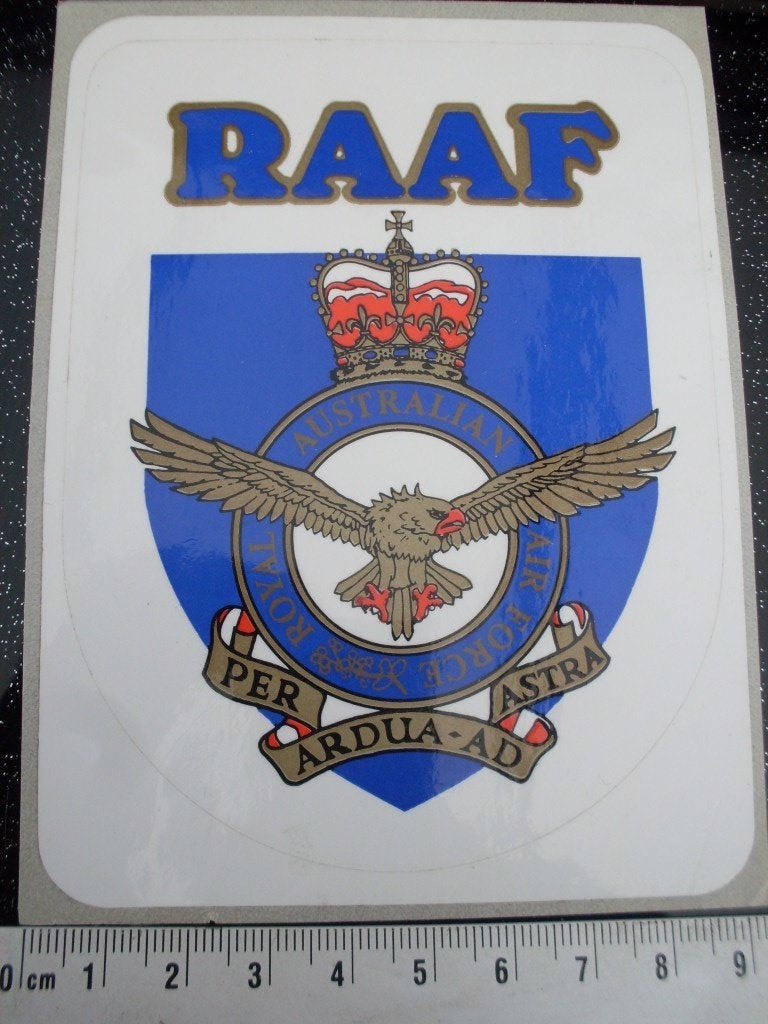 sticker raaf royal australian air force logo embleem army, Verzenden, Zo goed als nieuw, Bedrijf of Vereniging