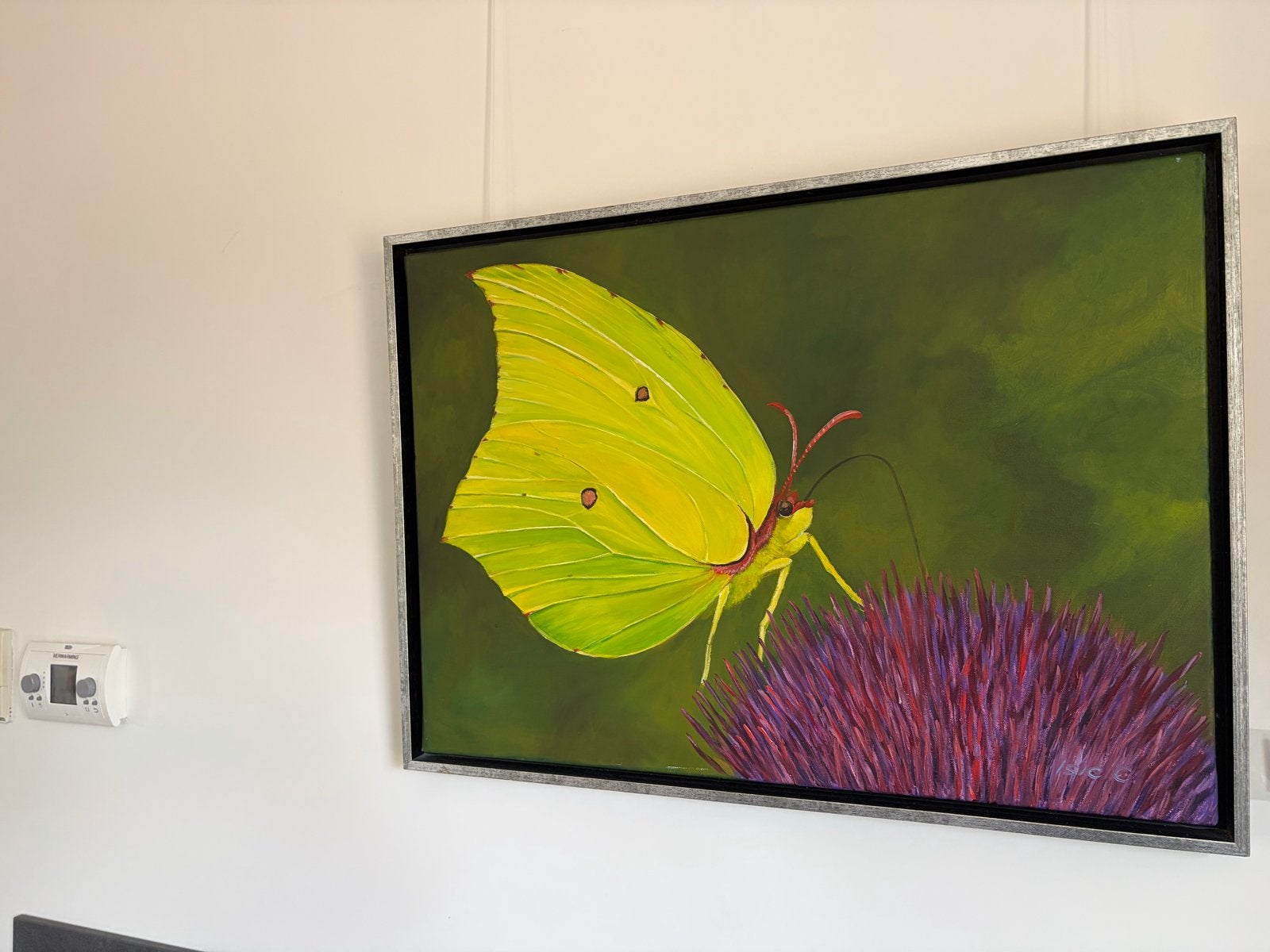 Schilderij 'De Vlinder' van Isic Cvetko - Acryl op doek, Ophalen, Acrylverf, Dieren, Gesigneerd