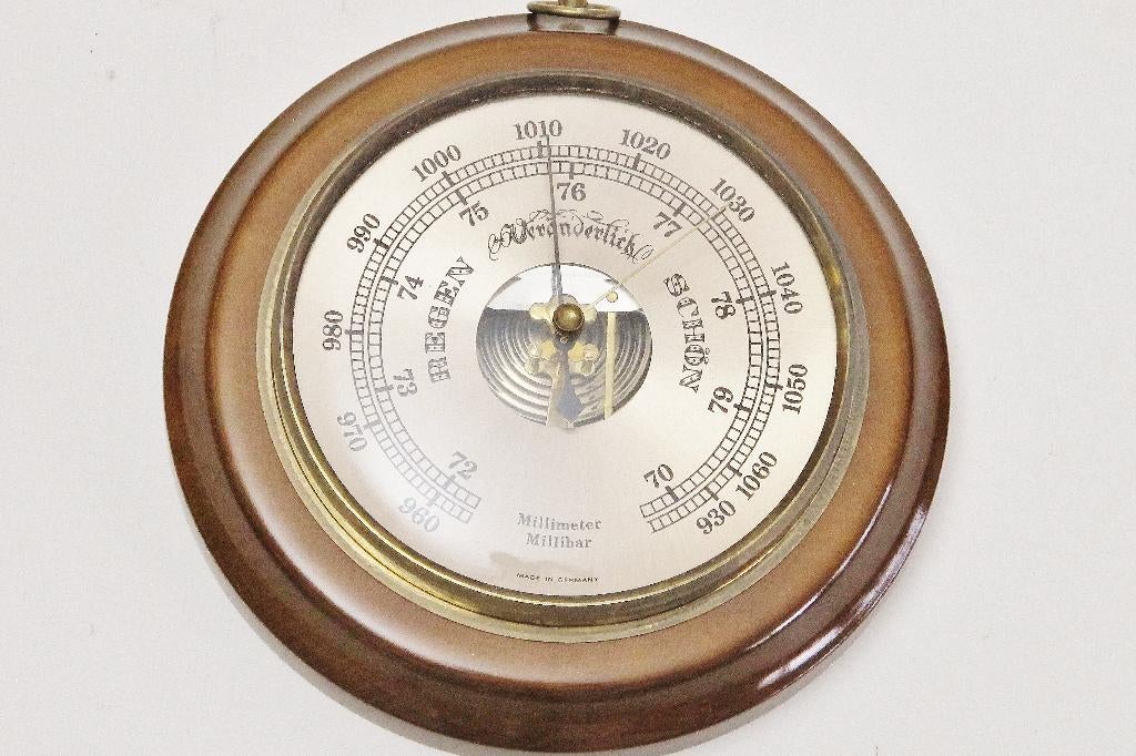Barometer met houtenrand, Ophalen of Verzenden, Gebruikt, Barometer