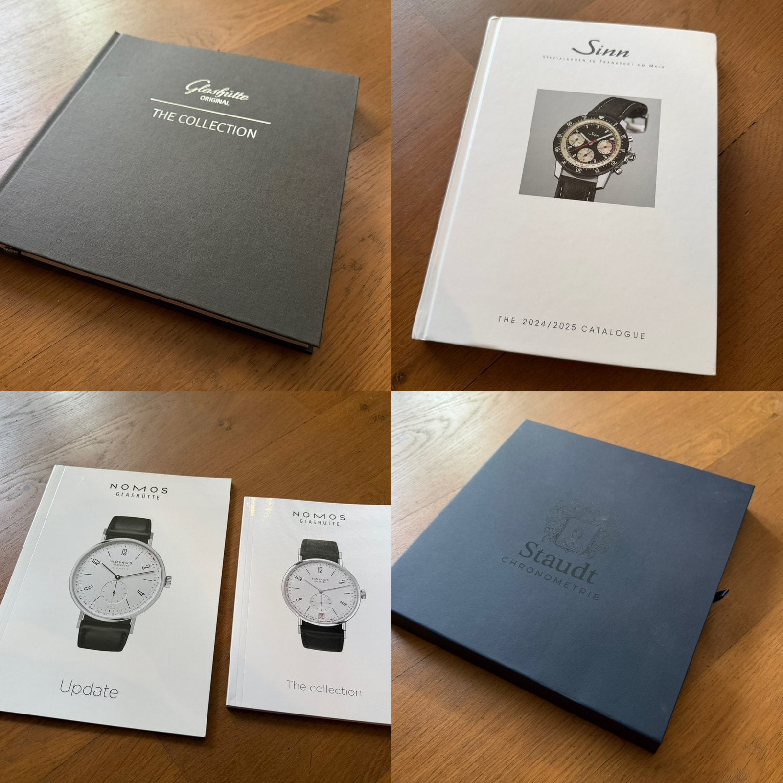 Diverse horlogeboeken: Glashütte | Sinn | Nomos | Staudt, Ophalen of Verzenden, Nieuw, Overige onderwerpen