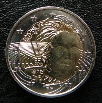 Herdenkingsmunt 2 euro Frankrijk 2018 Veil, Postzegels en Munten, Munten | Europa | Euromunten, Ophalen of Verzenden, Frankrijk