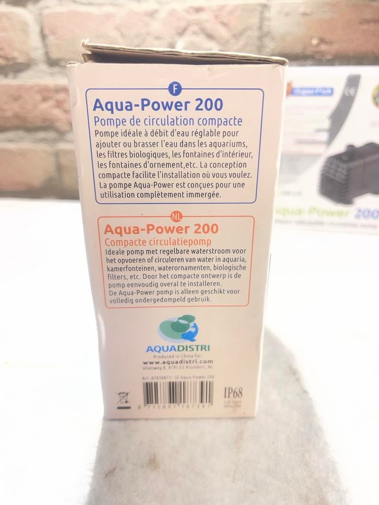 Pompje aquarium Aqua power 200, Ophalen of Verzenden, Nieuw, Overige typen