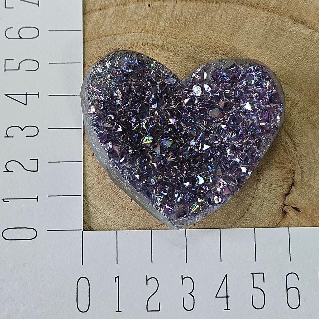 Edelsteen, Amethist hart ruw NR17, cadeau, verzamelen, D, Nieuw, Ophalen of Verzenden, D