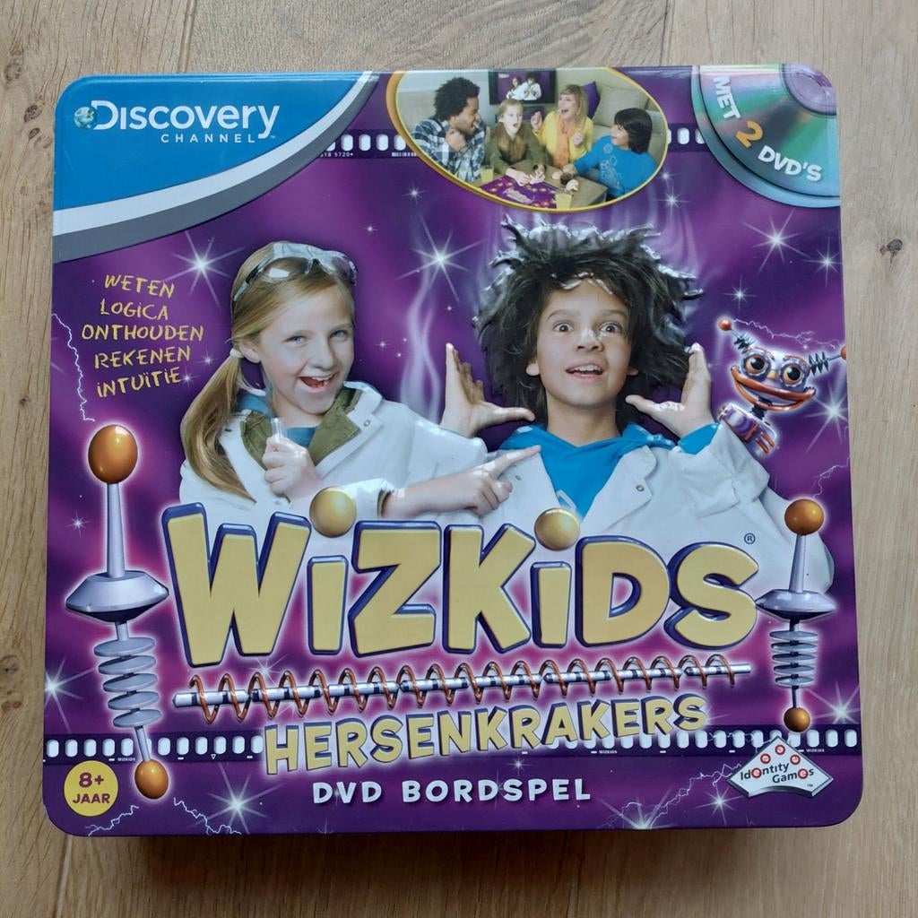 Wizkids Hersenkrakers DVD Bordspel - Discovery Channel, Vijf spelers of meer, Ophalen of Verzenden, Zo goed als nieuw, Identity Games