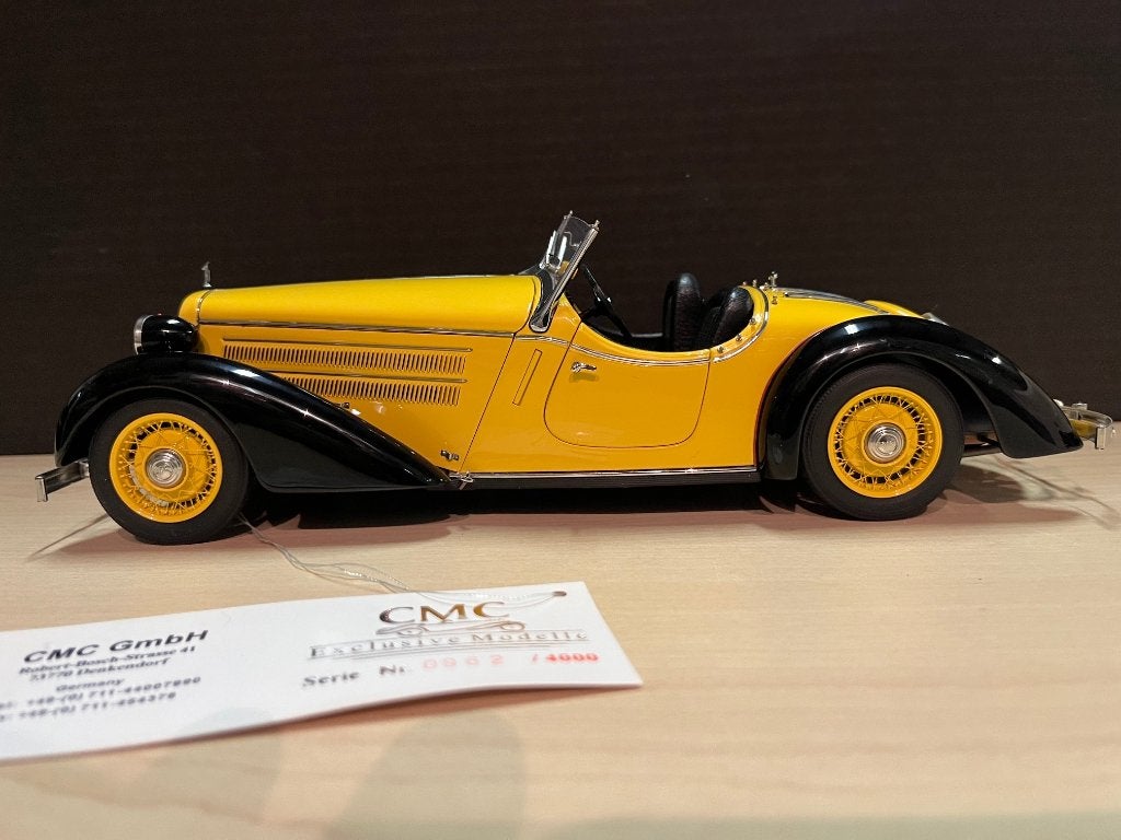 CMC Audi Front 225 Roadster Geel/zwart, Ophalen of Verzenden, Nieuw, Auto, Overige merken