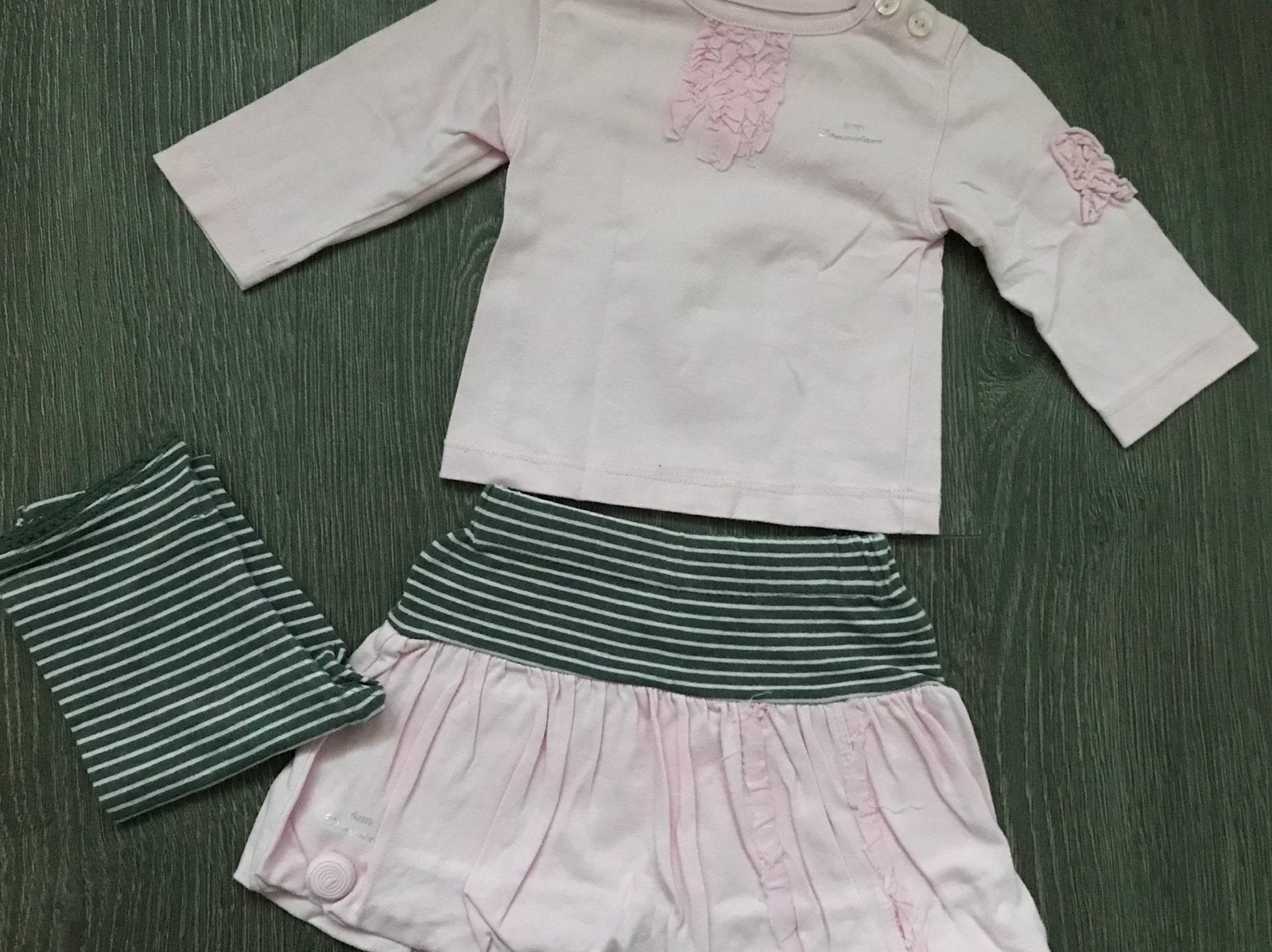 Meisjes setje rokje & shirtje & legging Little Bampidano 62, Ophalen of Verzenden, Gebruikt, Meisje, Setje