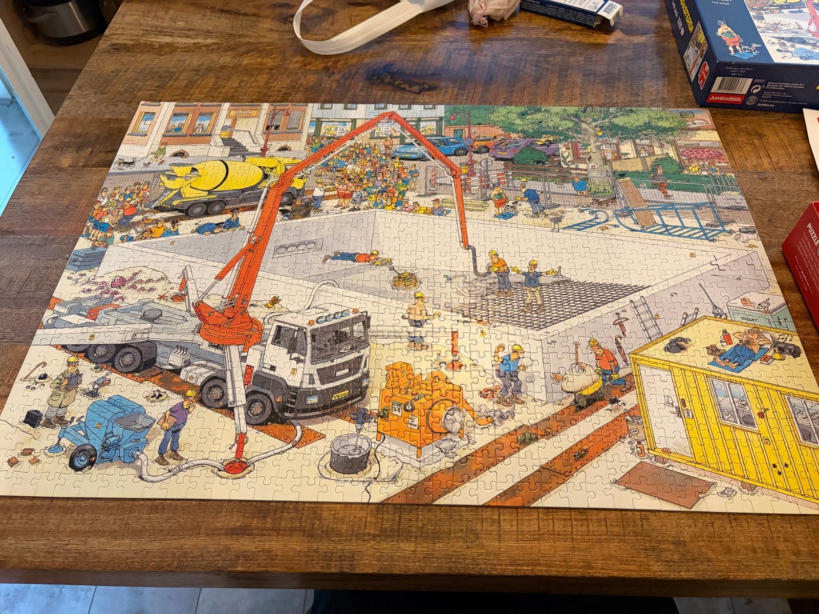Jan van Haasteren Legpuzzel - De Bouwplaats (1000 stukjes), Hobby en Vrije tijd, Denksport en Puzzels, Ophalen of Verzenden, 500 t/m 1500 stukjes