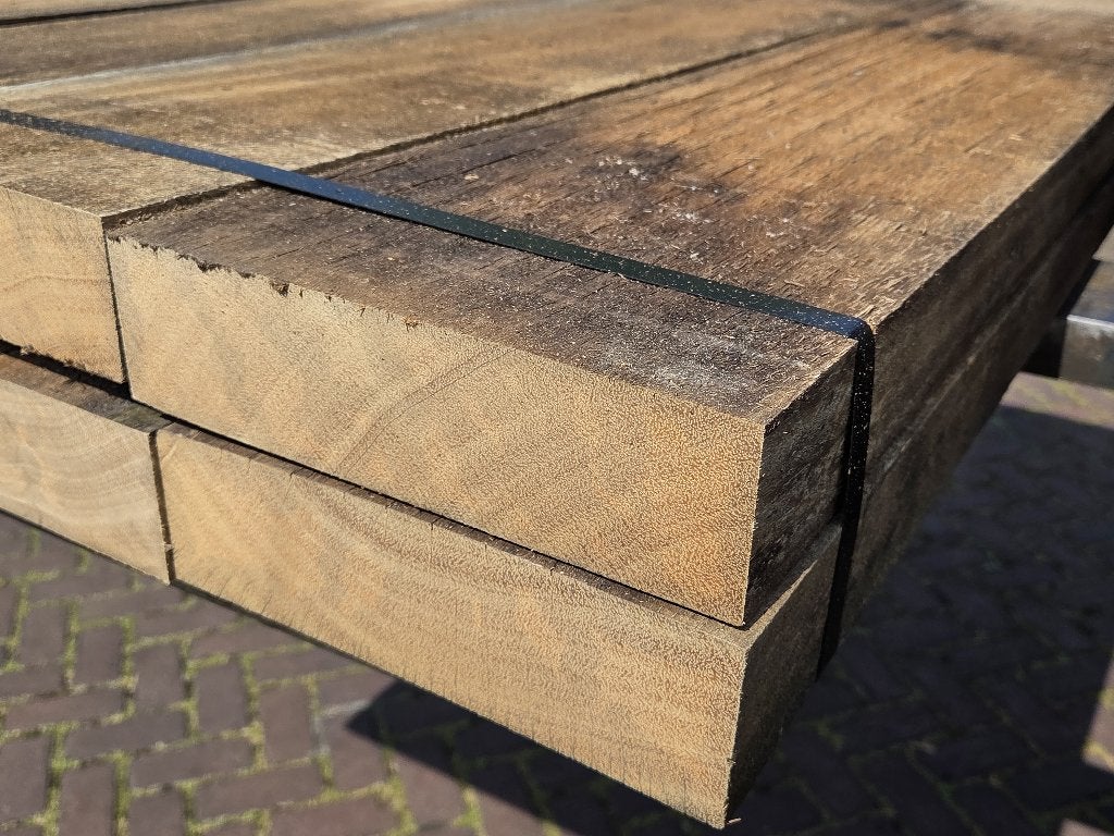 10 Hardhouten balken 6.0x22.0 cm 1.90 m lang nr: HB70, Tuin en Terras, Ophalen, 180 tot 250 cm, Balken, Hardhout