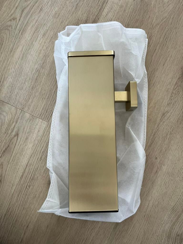 Yessential wc borstel en handdoekhaakje goud. NIEUW!, Ophalen of Verzenden, Nieuw