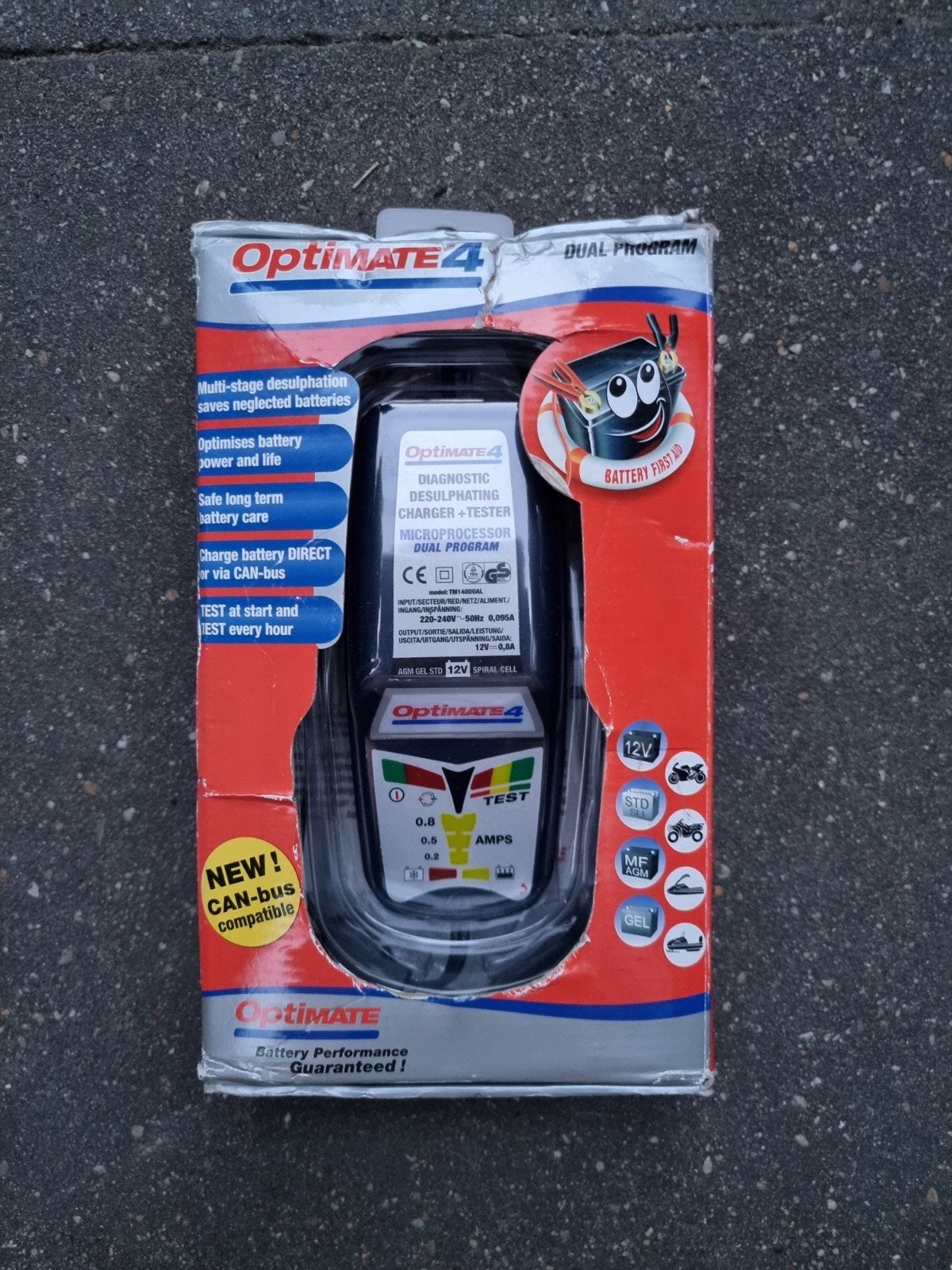 TecMate Optimate 4 Acculader - Zo goed als nieuw!, Ophalen