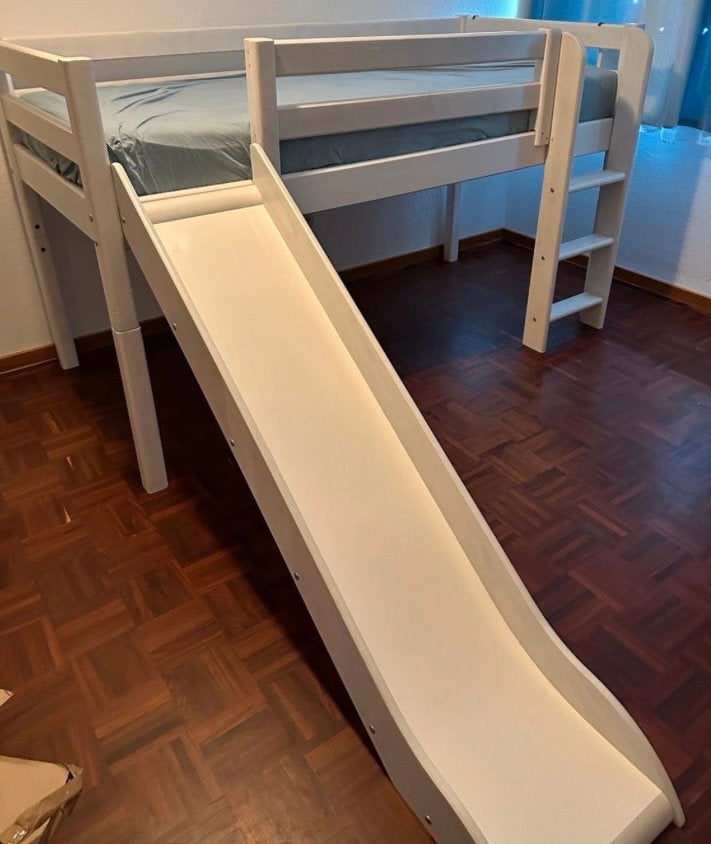 Flexa Classic - Halfhoogslaper met glijbaan (120cm)!!!, Ophalen, Gebruikt, Halfhoogslaper