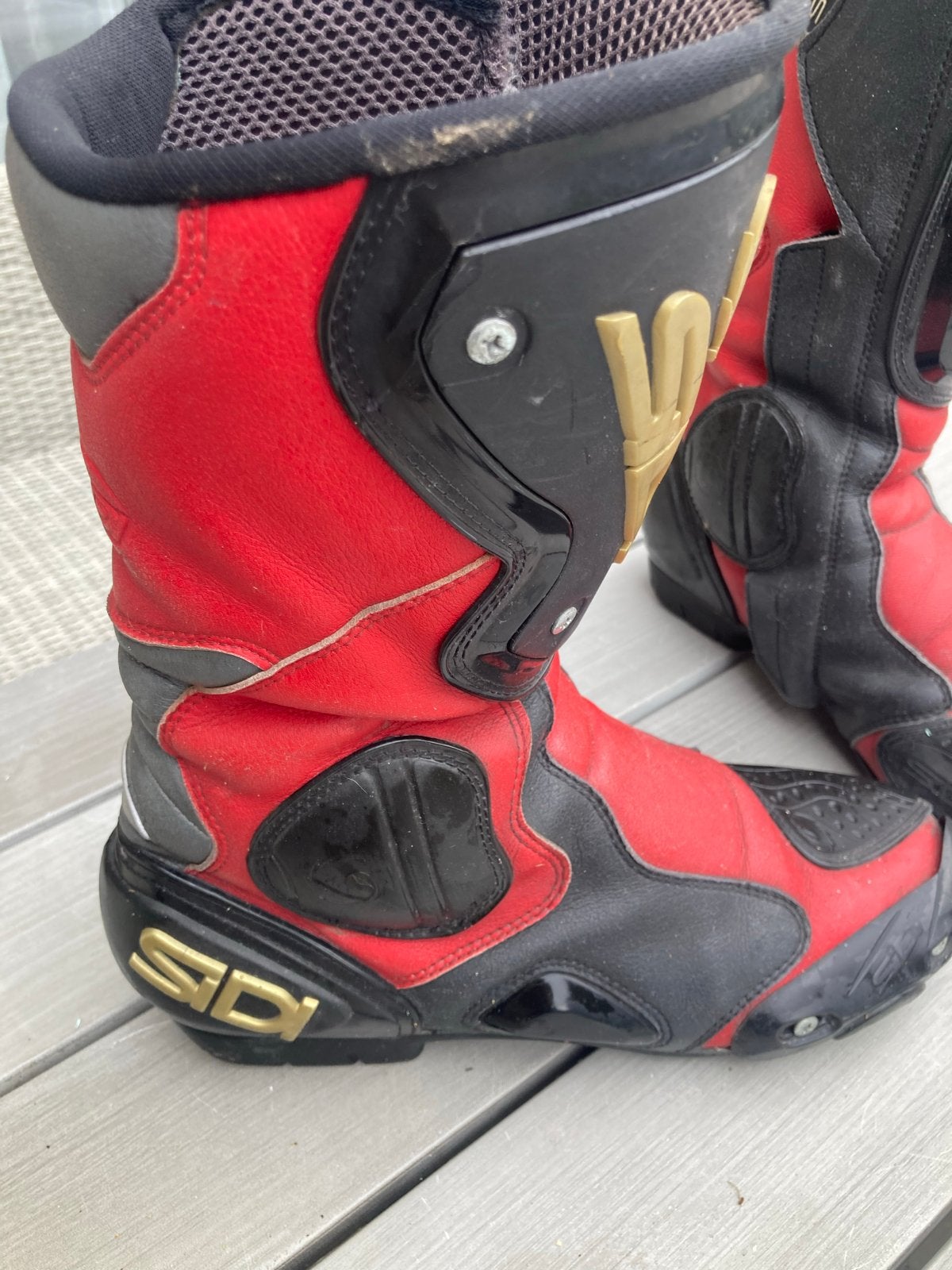 SIDI Motorlaarzen Maat 41 - Rood/Zwart, Motoren, Ophalen of Verzenden, Tweedehands, Dames, Laarzen