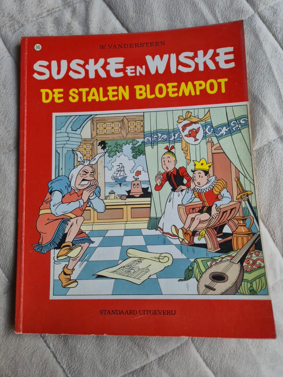 Suske en Wiske - De Stalen Bloempot (nr. 145), Eén stripboek, Ophalen of Verzenden, Gelezen, Willy Vandersteen