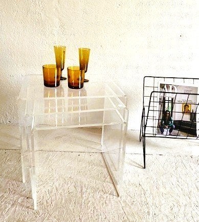 Plexiglas mimiset vintage seventies, Ophalen, Minder dan 45 cm, Gebruikt, Seventies, vintage, space age